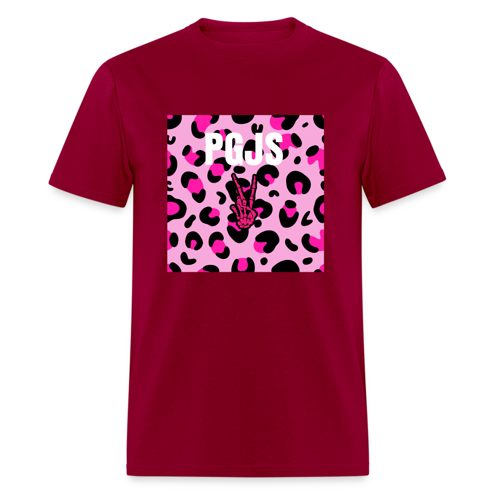 Unisex PGJS Animal Print T-Shirt - dark red