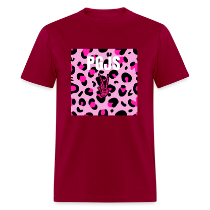 Unisex PGJS Animal Print T-Shirt - dark red