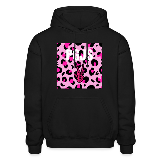 PGJS Animal print Gildan Heavy Blend Adult Hoodie - black