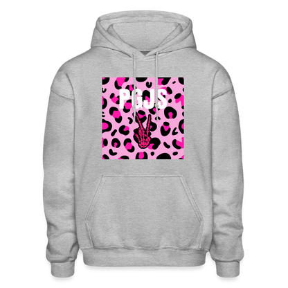 PGJS Animal print Gildan Heavy Blend Adult Hoodie - heather gray