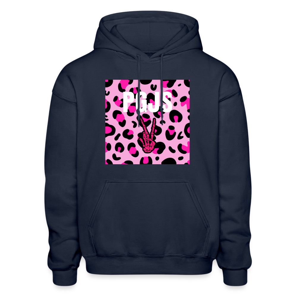 PGJS Animal print Gildan Heavy Blend Adult Hoodie - navy