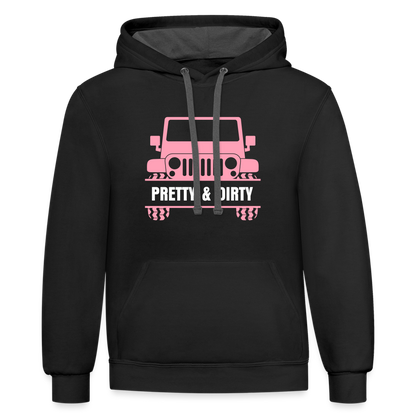 PGJS Dirty & Pretty Two toned unisex Hoodie - black/asphalt