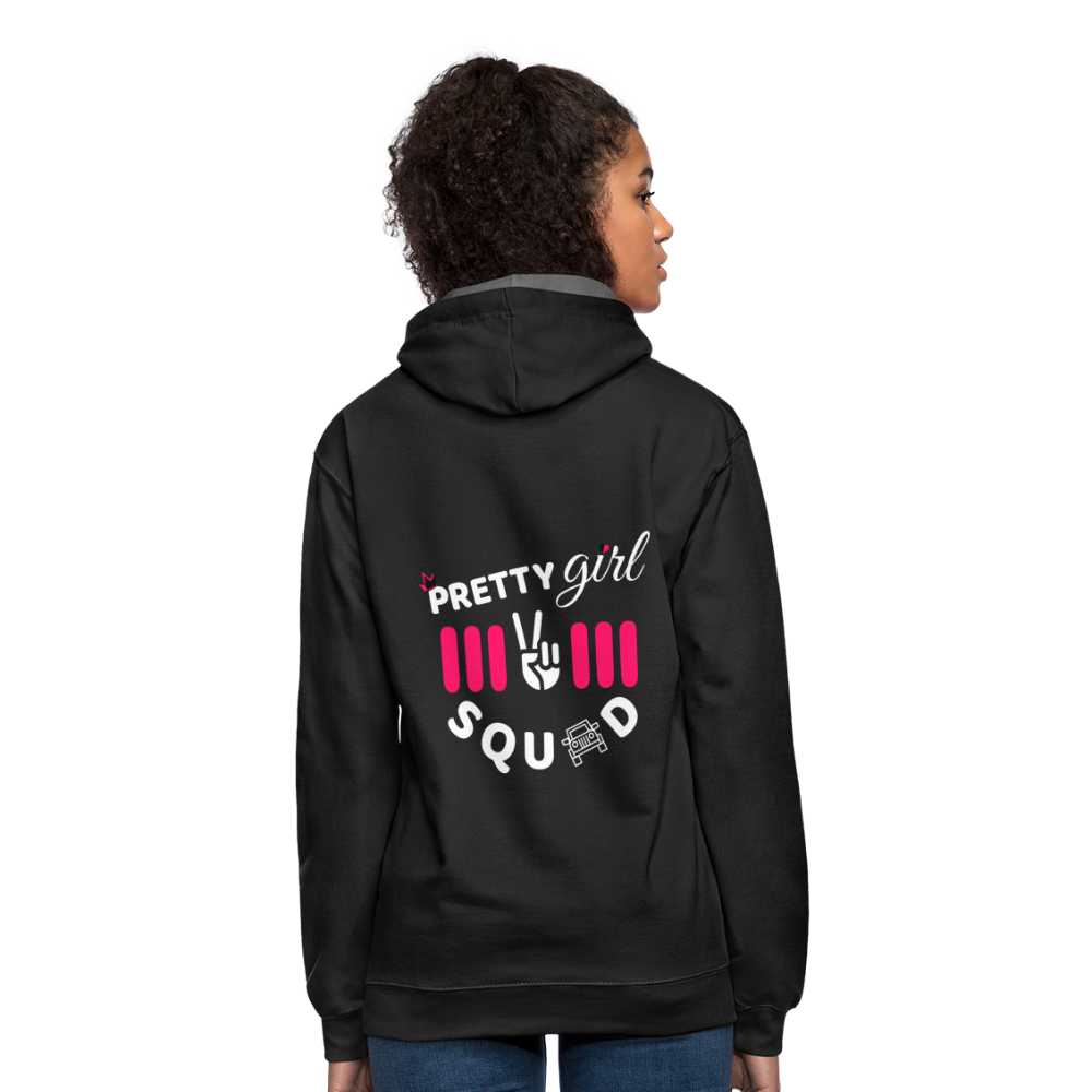 PGJS Dirty & Pretty Two toned unisex Hoodie - black/asphalt