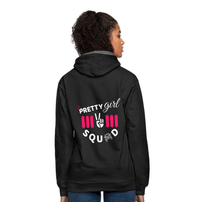 PGJS Dirty & Pretty Two toned unisex Hoodie - black/asphalt