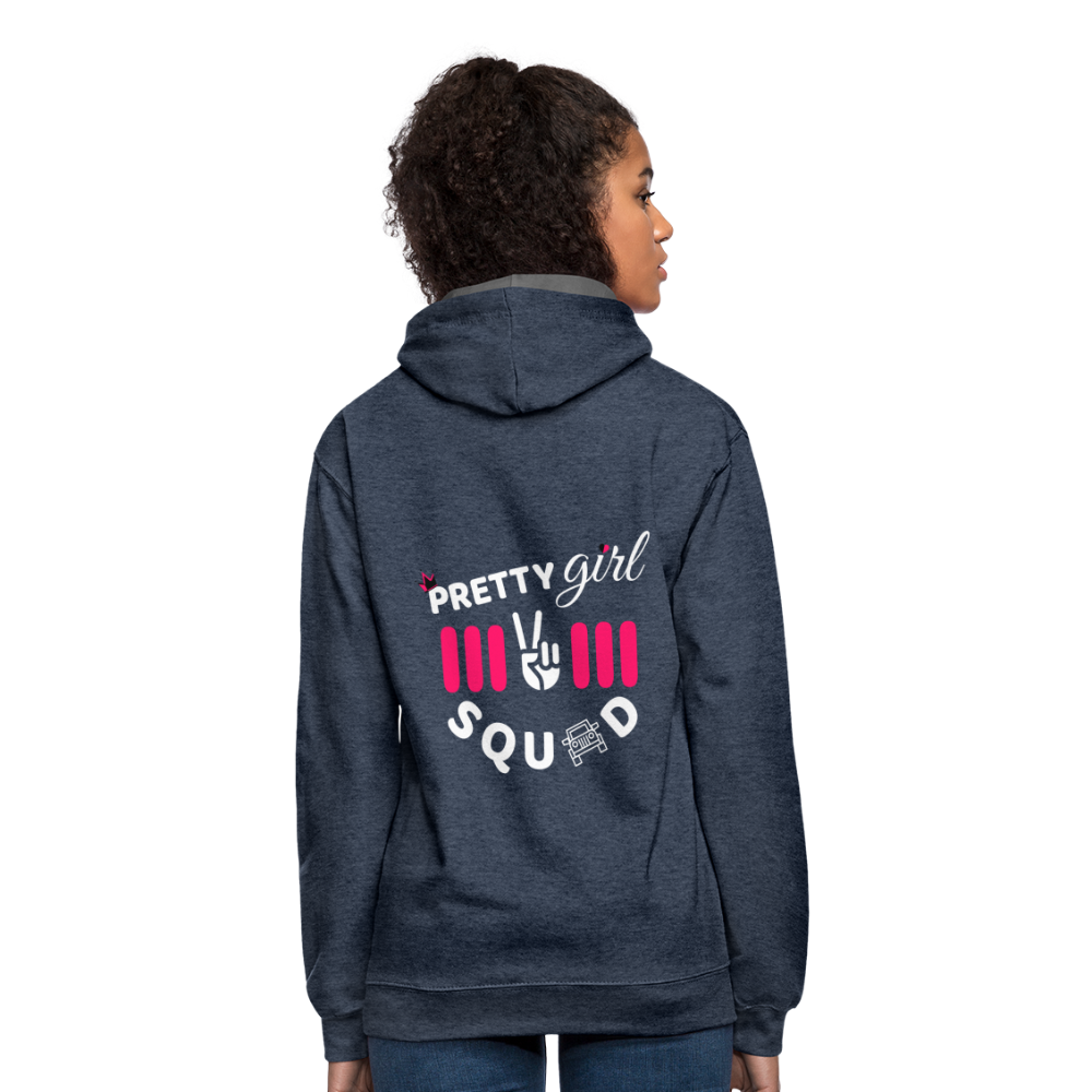 PGJS Dirty & Pretty Two toned unisex Hoodie - indigo heather/asphalt