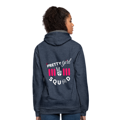 PGJS Dirty & Pretty Two toned unisex Hoodie - indigo heather/asphalt