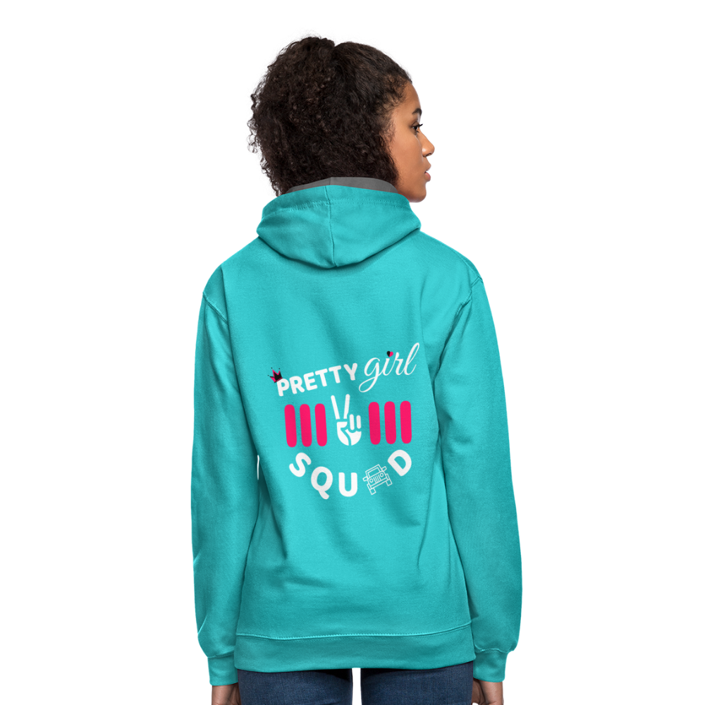 PGJS Dirty & Pretty Two toned unisex Hoodie - scuba blue/asphalt