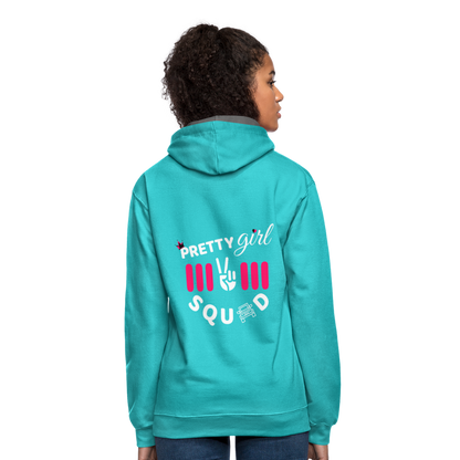 PGJS Dirty & Pretty Two toned unisex Hoodie - scuba blue/asphalt