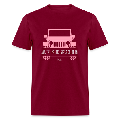 PGJS PRETTY GIRLS Unisex  T-Shirt - burgundy