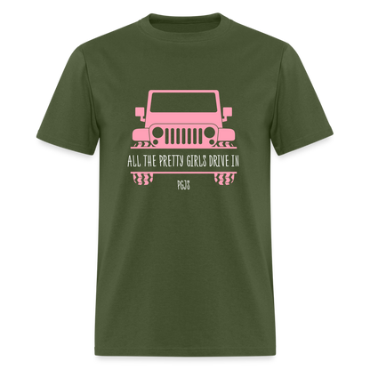 PGJS PRETTY GIRLS Unisex  T-Shirt - military green