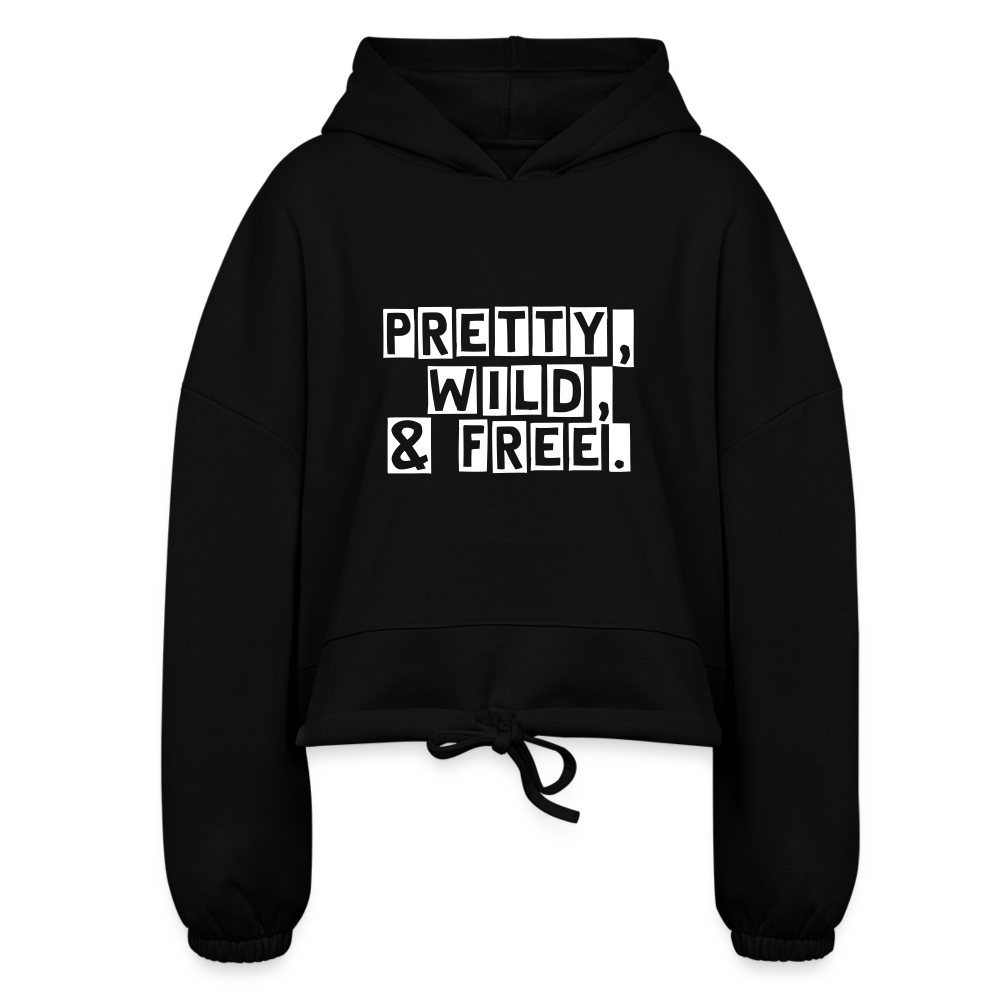 Pretty & Free Women’s Cropped Hoodie - black