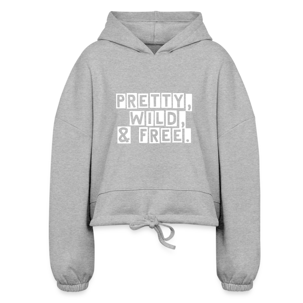 Pretty & Free Women’s Cropped Hoodie - heather gray