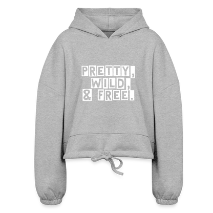 Pretty & Free Women’s Cropped Hoodie - heather gray