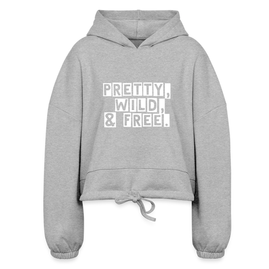 Pretty & Free Women’s Cropped Hoodie - heather gray