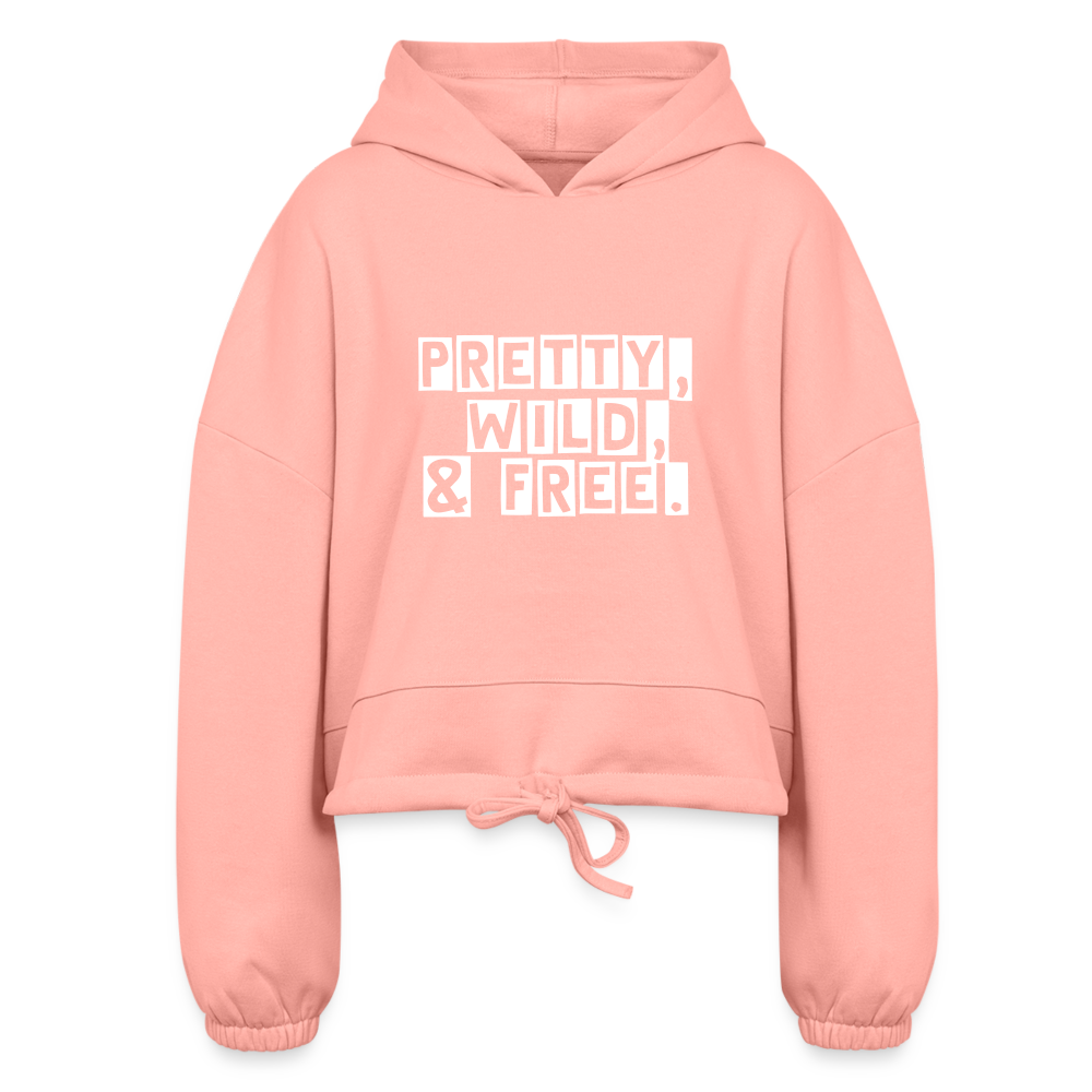 Pretty & Free Women’s Cropped Hoodie - light pink