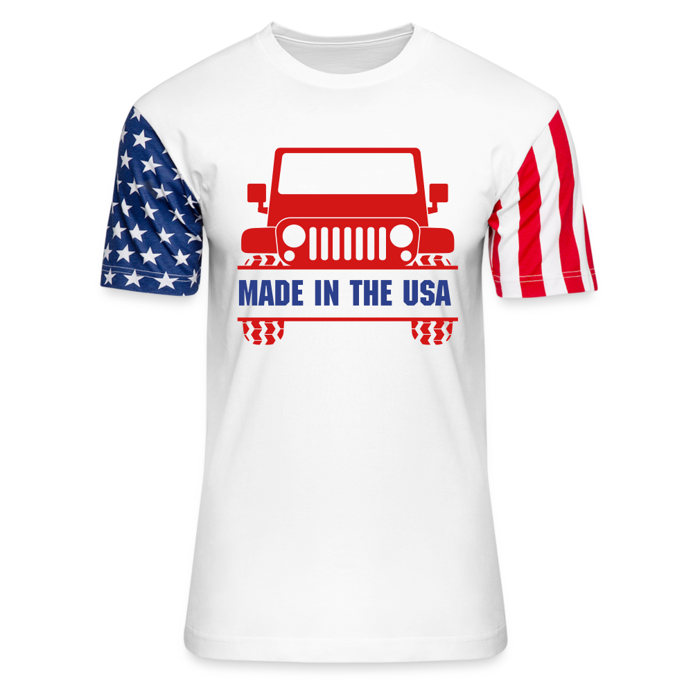 Made in the USA Adult Stars & Stripes T-Shirt | LAT Code Five™ 3976 - white