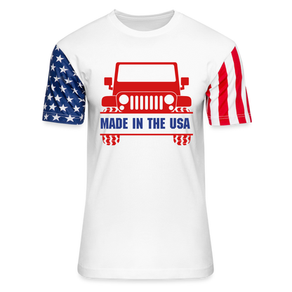 Made in the USA Adult Stars & Stripes T-Shirt | LAT Code Five™ 3976 - white