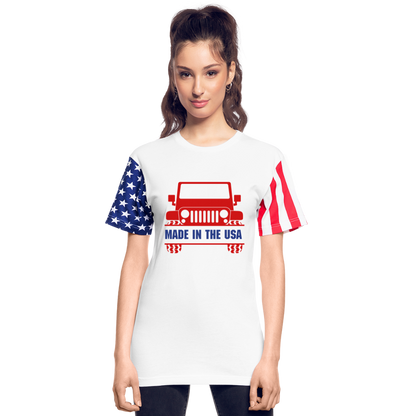 Made in the USA Adult Stars & Stripes T-Shirt | LAT Code Five™ 3976 - white