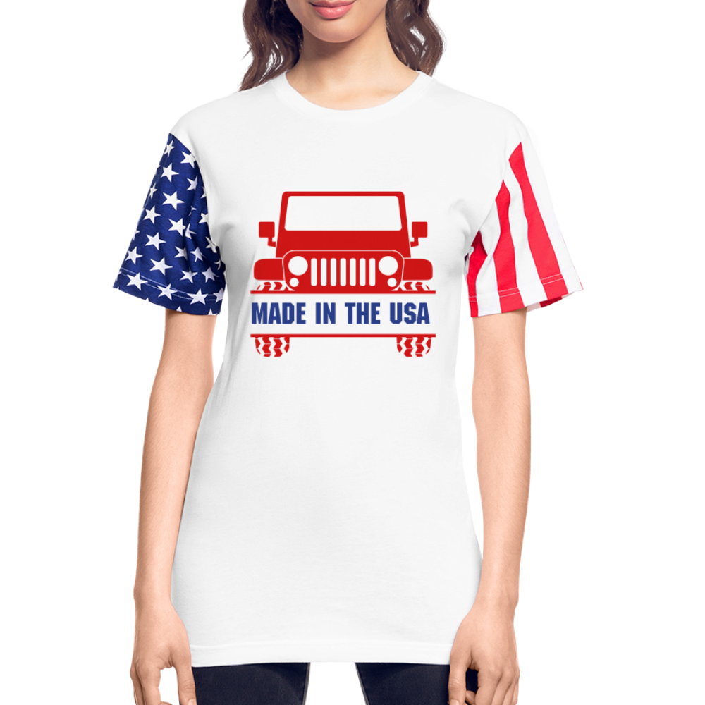 Made in the USA Adult Stars & Stripes T-Shirt | LAT Code Five™ 3976 - white