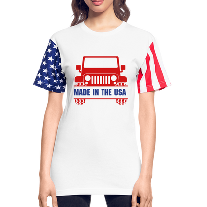 Made in the USA Adult Stars & Stripes T-Shirt | LAT Code Five™ 3976 - white